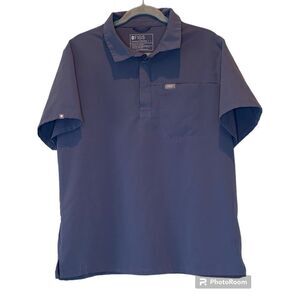FIGS mens Gray Short Sleeve Polo